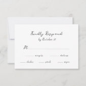 Cartons Réponse Script manuscrit simple en Whimsical | MARIAGE (Devant)