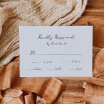 Cartons Réponse Script manuscrit simple en Whimsical | MARIAGE<br><div class="desc">Ces cartes de réponse rsvp de mariage simples et élégantes,  en noir et blanc,  présentent un script manuscrit tendance pour un look fantaisiste et romantique. Il y a de la place pour offrir à vos invités le choix de repas ou de dîner entrée.</div>