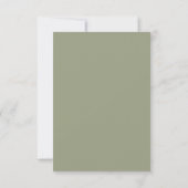 Cartons Réponse Script manuscrit vert Sage Code QR simple (Dos)