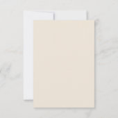 Cartons Réponse Script moderne beige Whimsical Mariage bohème (Dos)