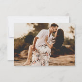 Cartons Réponse Script rustique Photo Mariage moderne (Dos)