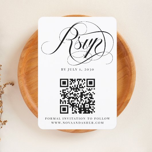 Cartons Réponse Script simple élégant Code QR moderne