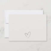 Cartons Réponse Script simple et élégant Mariage noir et blanc (Dos)