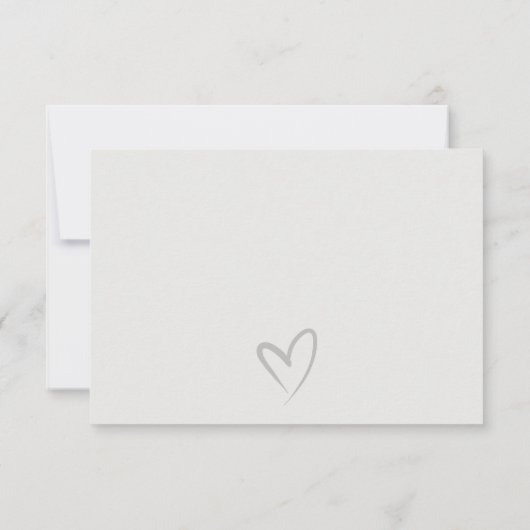 Cartons Réponse Script simple et élégant Mariage noir et blanc (Dos)