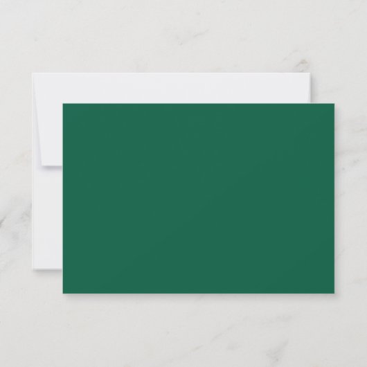 Cartons Réponse Script vert simple | Hunter Flouring Event Entree (Dos)