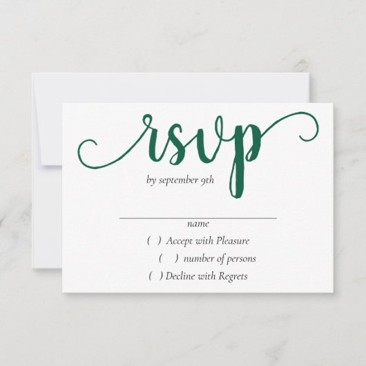 Cartons Réponse Script vert simple | Hunter Flourish N'importe que (Devant)