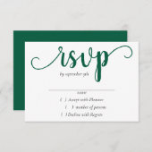 Cartons Réponse Script vert simple | Hunter Flourish N'importe que (Devant / Derrière)