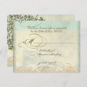 Cartons Réponse Sea Turtle Modern Coastal Ocean Beach Swirls (Devant / Derrière)