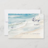 Cartons Réponse Seaside Serenity Ocean Waves Beach Wedding (Devant)