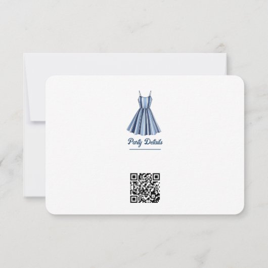 Cartons Réponse Seaside Stripes Celebration QR Code (Dos)