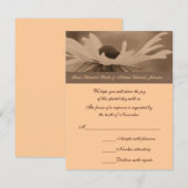 Cartons Réponse Sepia Black Eyed Susan Flower Mariage (Devant / Derrière)