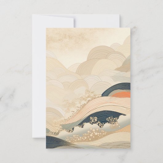 Cartons Réponse Serene Tranquility Ikebana Thème japonais (Dos)