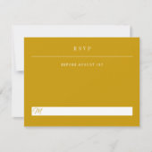 Cartons Réponse Série simple Typographie moderne Mariage Or Jaune (Devant)
