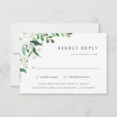 Cartons Réponse Serre | Aquarelle Botanique Choix de repas (Devant)