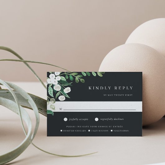 Cartons Réponse Serre | Aquarelle Botanique Choix de repas