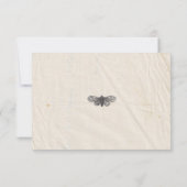 Cartons Réponse Shabby Chic Mariage Pressé Fleurs (Dos)