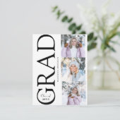 Cartons Réponse Side Typography Graduation 2026 3 Photo Party (Debout devant)