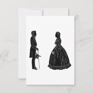 Cartons Réponse silhouette d'abraham lincoln mary todd lincoln