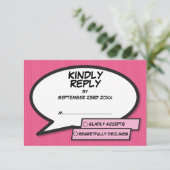 Cartons Réponse Simple amusement moderne Rose Bulle de dialogue de (Debout devant)