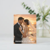 Cartons Réponse Simple and Minimalist Romantic Sunset Beach Vows  (Debout devant)