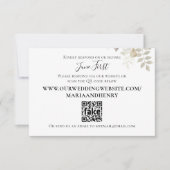 Cartons Réponse Simple aquarelle Floral Bourgogne Code QR (Devant)