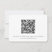 Cartons Réponse Simple Black White QR Code Site Web Repas Choix (Dos)