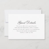 Cartons Réponse Simple Blue White Calligraphie Quinceanera Détails (Devant)