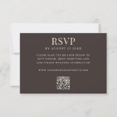 Cartons Réponse Simple Brown Modern QR Code Wedding (Devant)