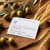 Cartons Réponse Simple brun Succursale choix de repas Aquarelle