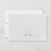 Cartons Réponse Simple Calligraphie Lavender Lilac Repas Choix RSV (Dos)