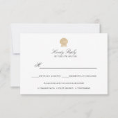 Cartons Réponse Simple Elegant Chic Gold Foil Seashell option repa (Devant)