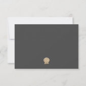 Cartons Réponse Simple Elegant Chic Gold Foil Seashell option repa (Dos)