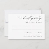 Cartons Réponse Simple Elegant Handwriting Wedding (Devant)