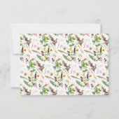 Cartons Réponse Simple Elégant Mariage de fleurs sauvages botaniqu (Dos)
