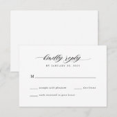 Cartons Réponse Simple Élégant Moderne Classique Typographie Maria (Devant / Derrière)