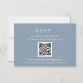 Cartons Réponse Simple élégant moderne Dusty Mariage QR CODE (Devant)