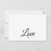 Cartons Réponse Simple élégant Script Chanson Demande de mariage R (Dos)