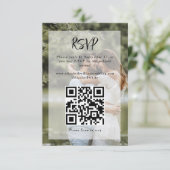 Cartons Réponse Simple élégante superposition photo code QR Mariag (Debout devant)