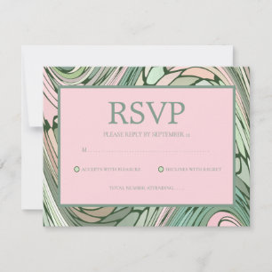Cartons Réponse Simple et moderne rose et vert Bat mitzvah