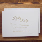 Cartons Réponse Simple Gold Calligraphy Demande de chanson