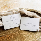 Cartons Réponse Simple | Mariage du nombre d'invités