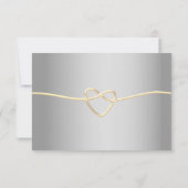 Cartons Réponse Simple Mariage en Or (Dos)