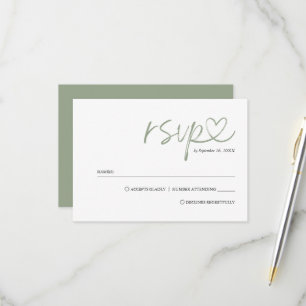 Cartons Réponse Simple Mariage Minimaliste Manuscrit