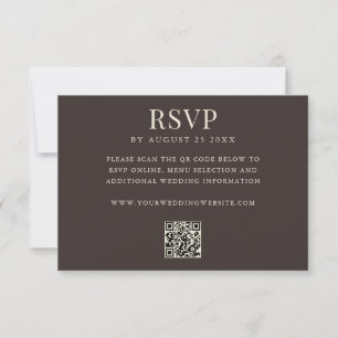 Cartons Réponse Simple Mariage Moderne Code QR