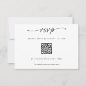 Cartons Réponse Simple Mariage Moderne Code QR Cœur (Devant)