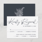 Cartons Réponse Simple Mariage Moderne Script (Devant / Derrière)