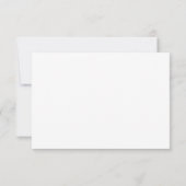 Cartons Réponse Simple Mariage noir et blanc minimal (Dos)