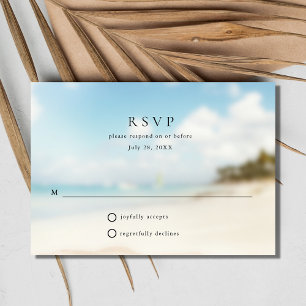 Cartons Réponse Simple mariage sur la plage