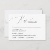 Cartons Réponse Simple Minimal Noir et Blanc (Devant)