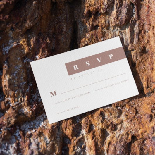 Cartons Réponse Simple minimaliste Brown élégant